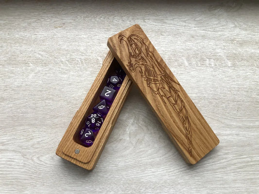 Evil Dragon Engraved Wooden Dice Box Set - JTNLAB