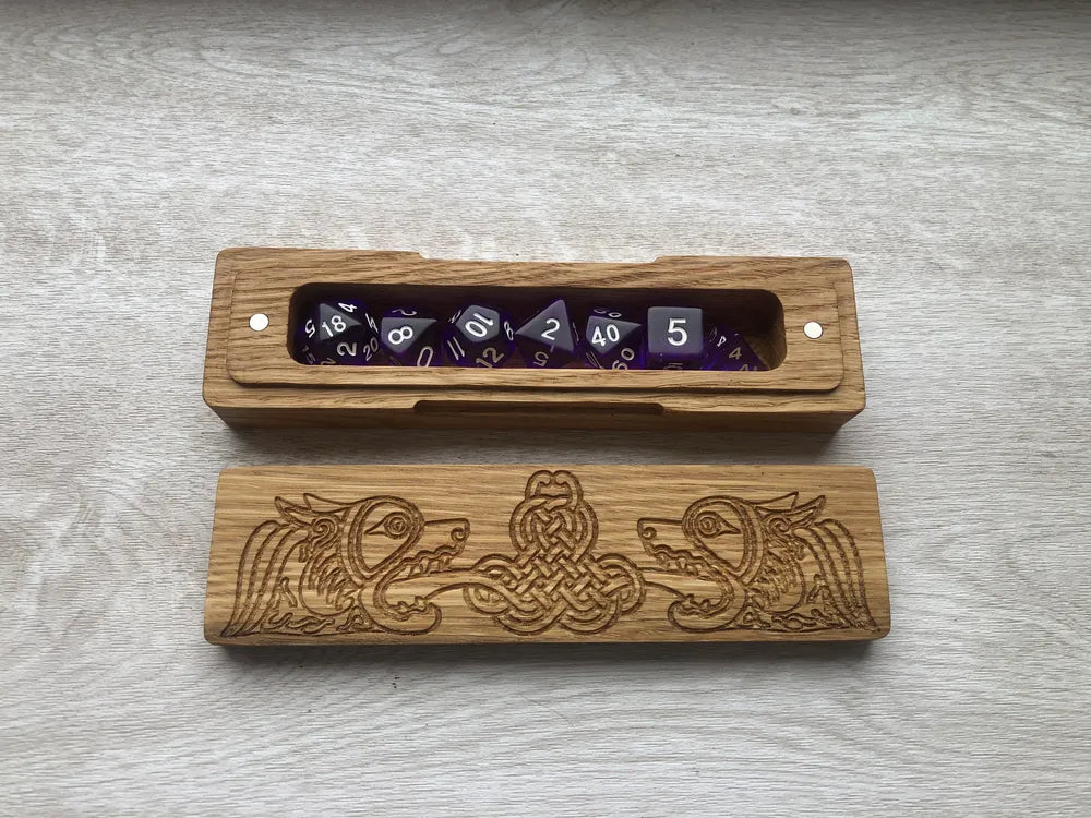 Carved Wooden Tiki Dice Box Set - JTNLAB