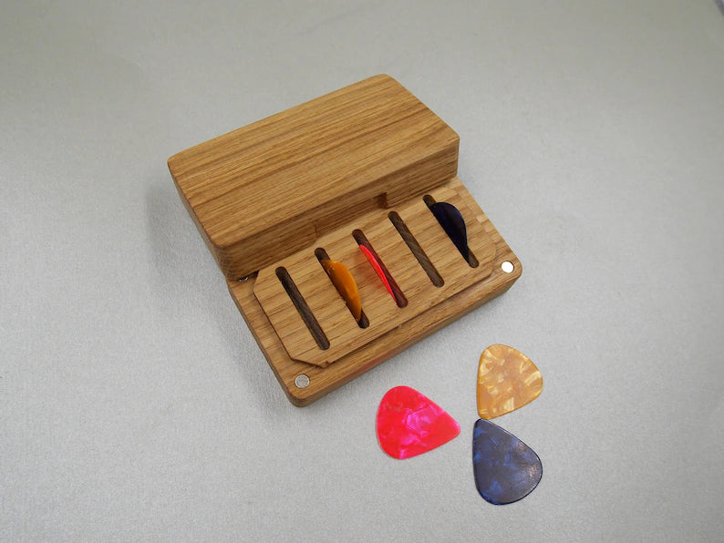 Personalized Wooden Guitar Pick Box - JTNLAB