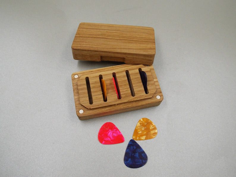 Personalized Wooden Guitar Pick Box - JTNLAB