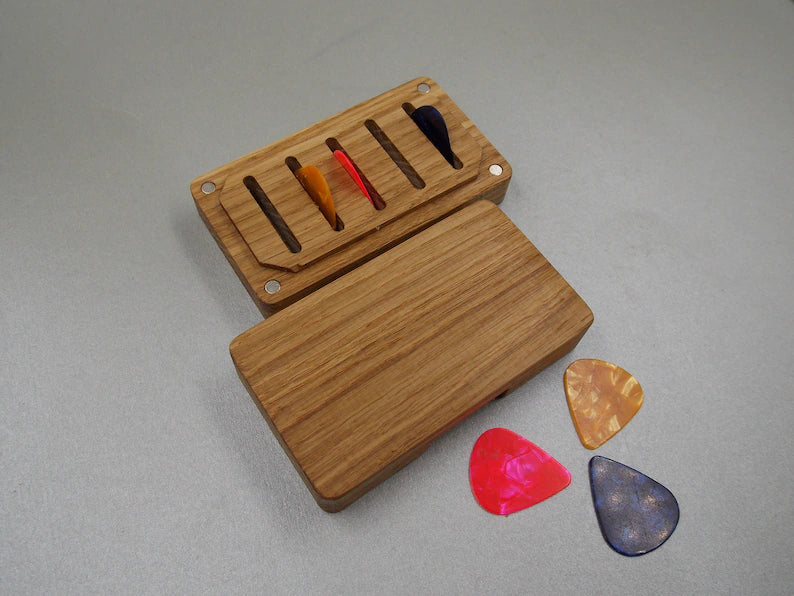 Personalized Wooden Guitar Pick Box - JTNLAB