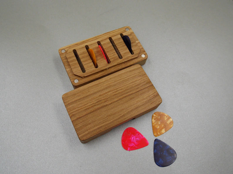 Personalized Wooden Guitar Pick Box - JTNLAB
