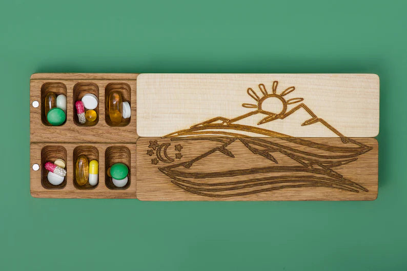 Portable Travel Pill Case Organizer 7 Day Night - JTNLAB