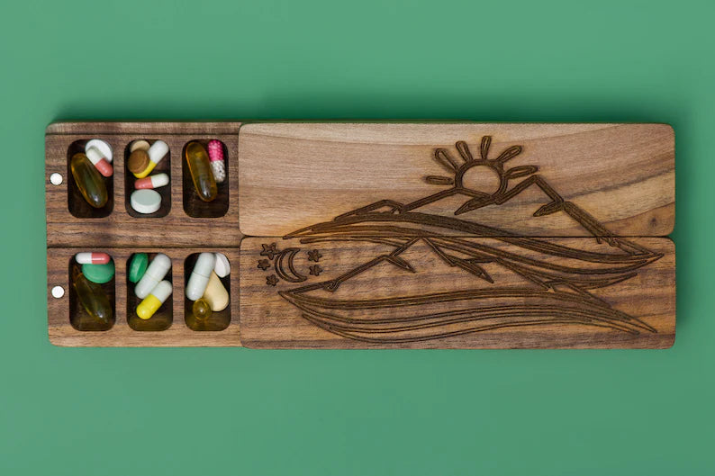 Portable Travel Pill Case Organizer 7 Day Night - JTNLAB