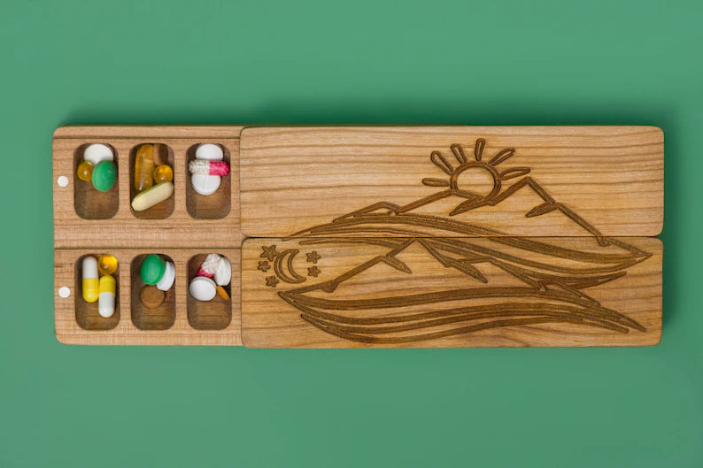 Portable Travel Pill Case Organizer 7 Day Night - JTNLAB