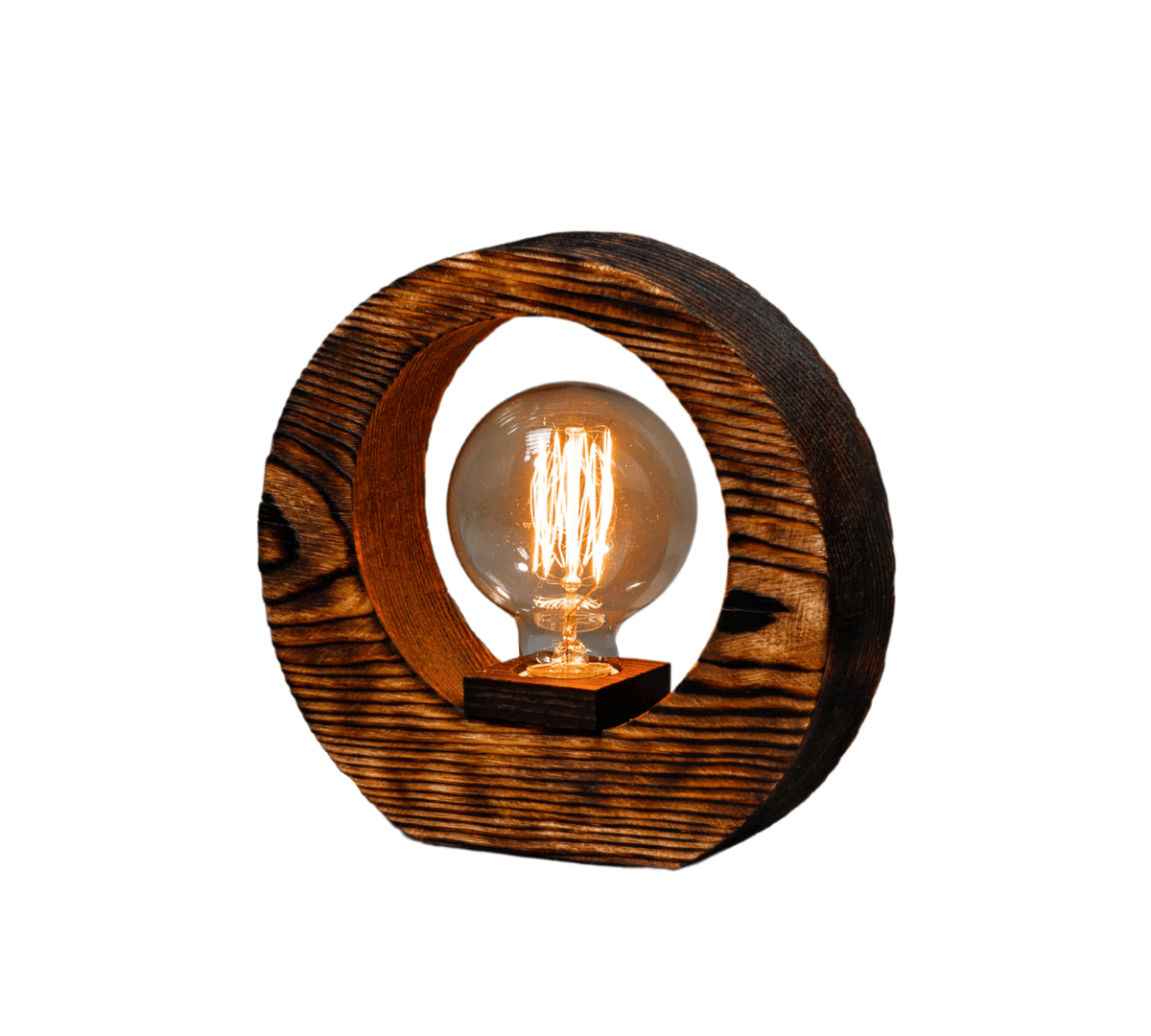 JTNlab LAMP WOODEN VINTAGE EDISON LAMP