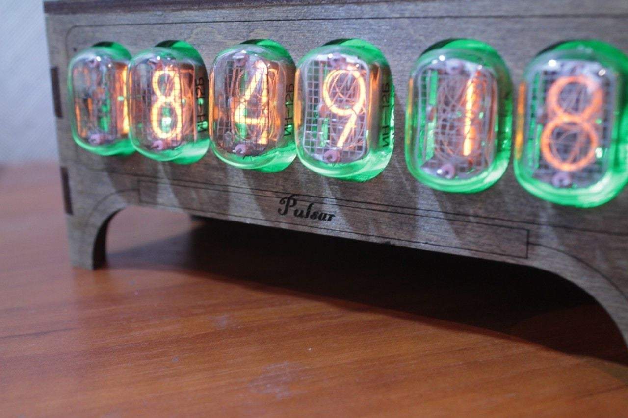JTNlab Nixie Tubes Clock 6xIN12 Russian Wooden Home Decor Dieselpunk Soviet Table Christmas Boyfriend Gift For Him Free Shipping