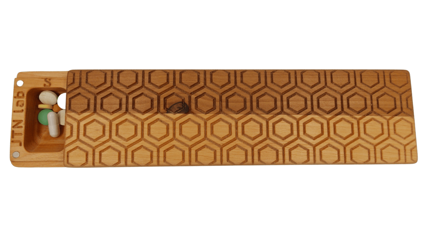JTNlab PILLBOX Alder / Please Select BIG WEEKLY PILL BOX - HONEYCOMB