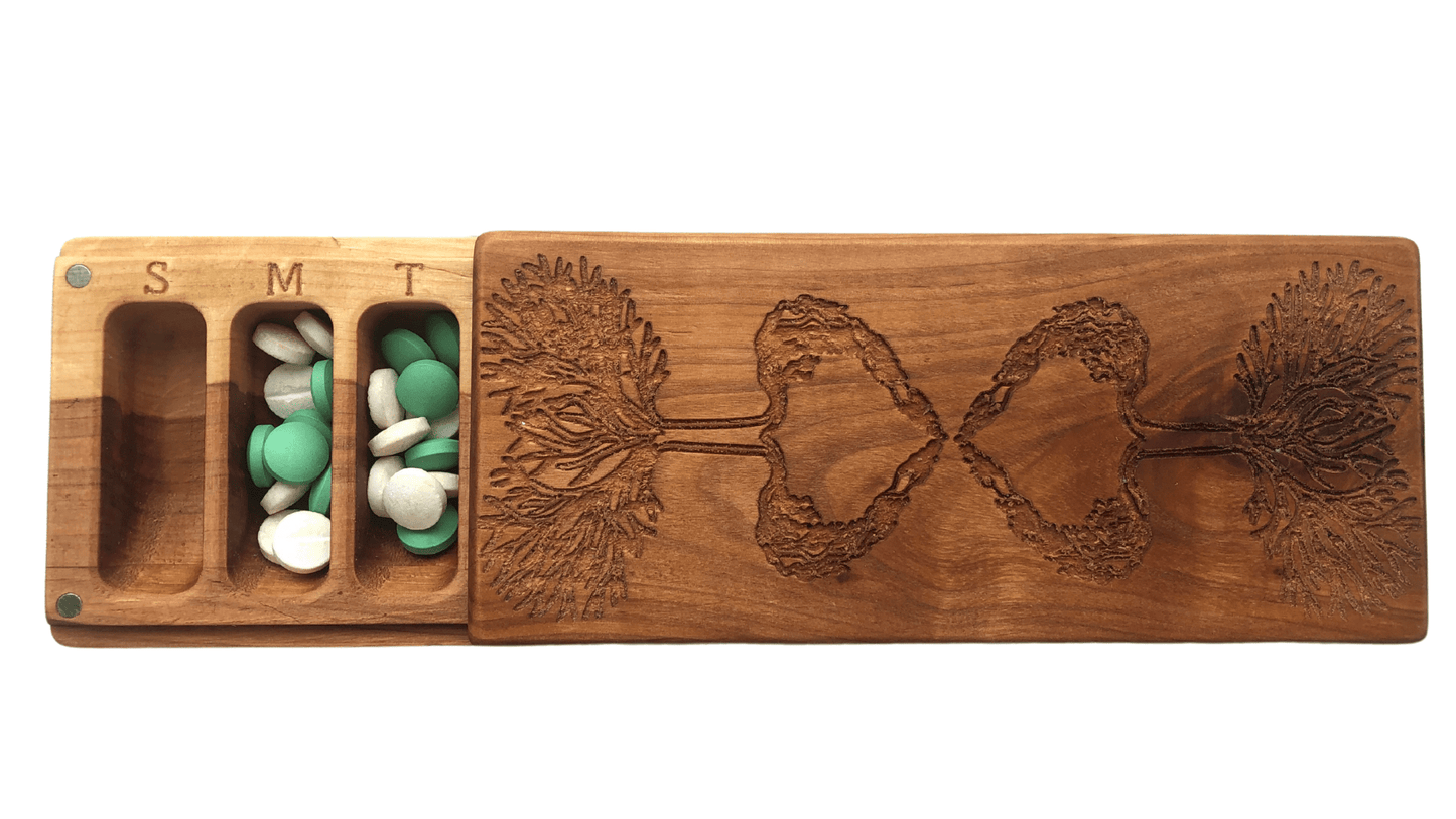 JTNlab PILLBOX Alder / Please Select WOODEN PILL BOX - TREE OF LIFE 2