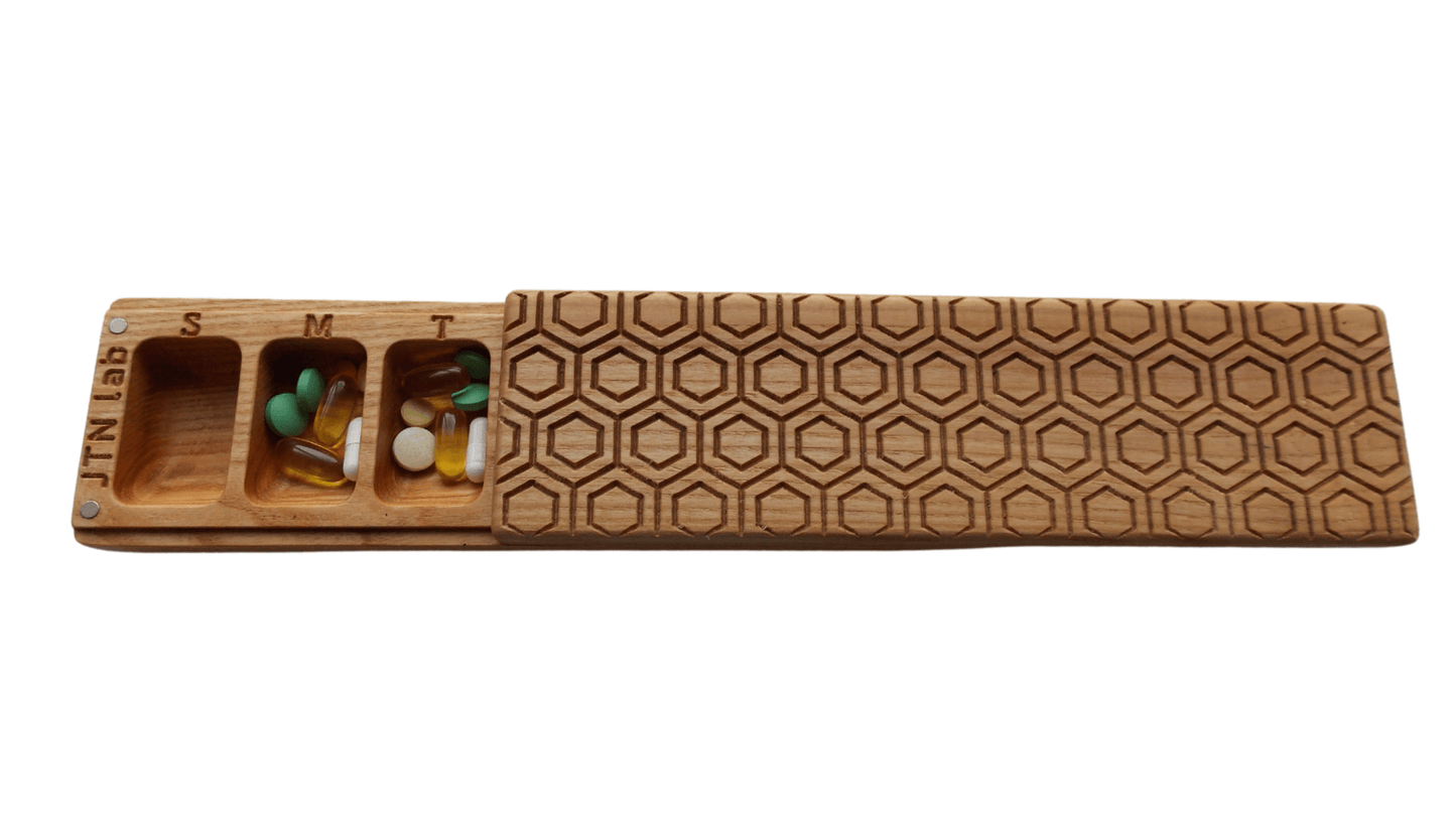 JTNlab PILLBOX Ash / Please Select BIG WEEKLY PILL BOX - HONEYCOMB