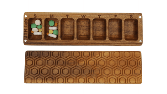 JTNlab PILLBOX BIG WEEKLY PILL BOX - HONEYCOMB