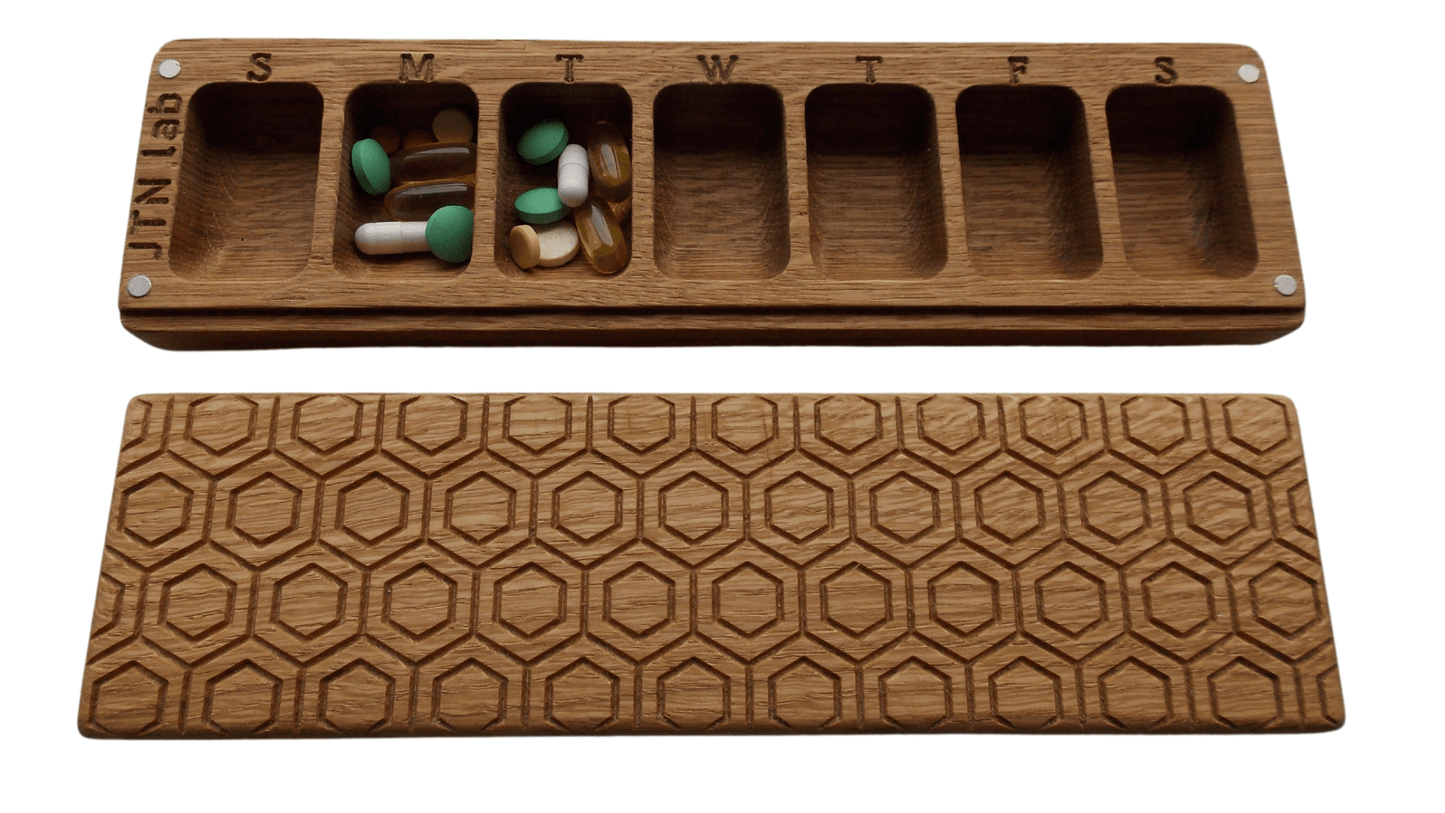 JTNlab PILLBOX BIG WEEKLY PILL BOX - HONEYCOMB