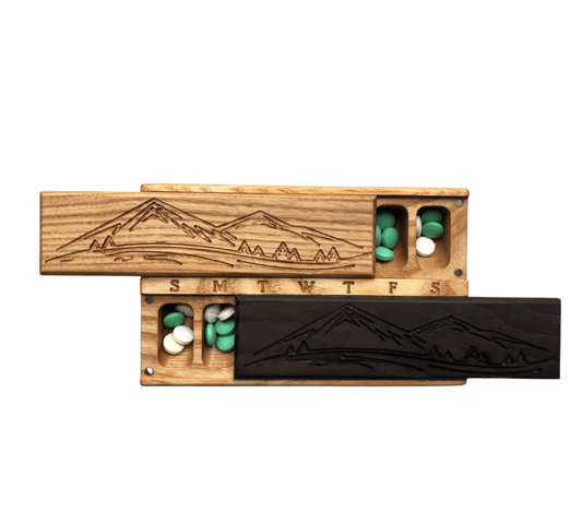 JTNlab PILLBOX Please Select / Please Select WEEKLY DAY/NIGHT PILL BOX - MOUNTAINS
