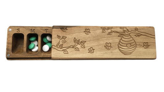 JTNlab PILLBOX Walnut / Please Select PILLBOX - BEES vs HONEY BEEHIVE