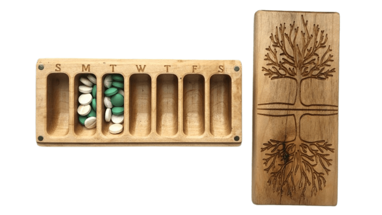 JTNlab PILLBOX WEEKLY PILL BOX - TREE OF LIFE