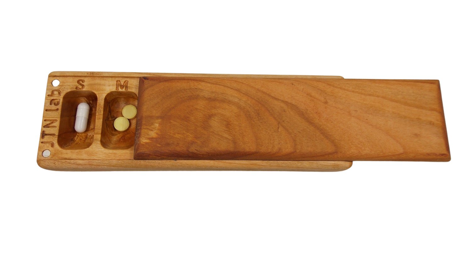 Natural Wood Pill Box