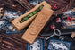 Engraved Wooden Dice Vault with Polyhedral Dice Set for Dungeons & Dragons - JTNLAB