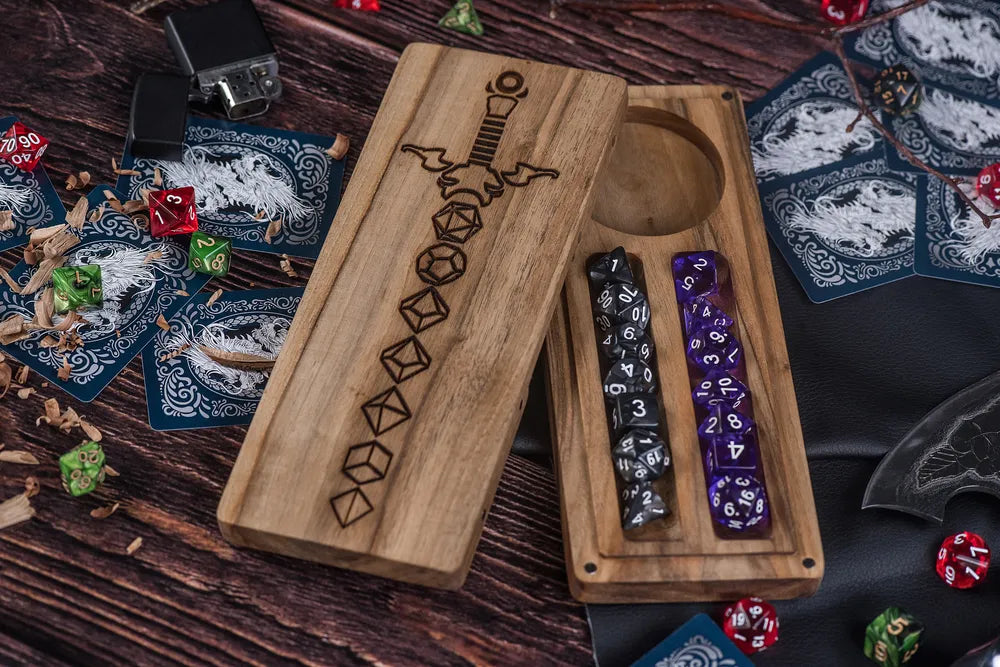 Epic Adventure Dice Tray and Tower Combo for D&D Enthusiasts - JTNLAB