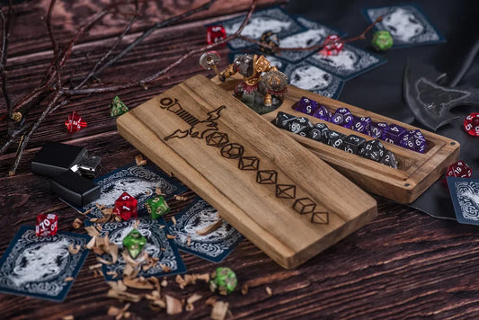 Epic Adventure Dice Tray and Tower Combo for D&D Enthusiasts - JTNLAB