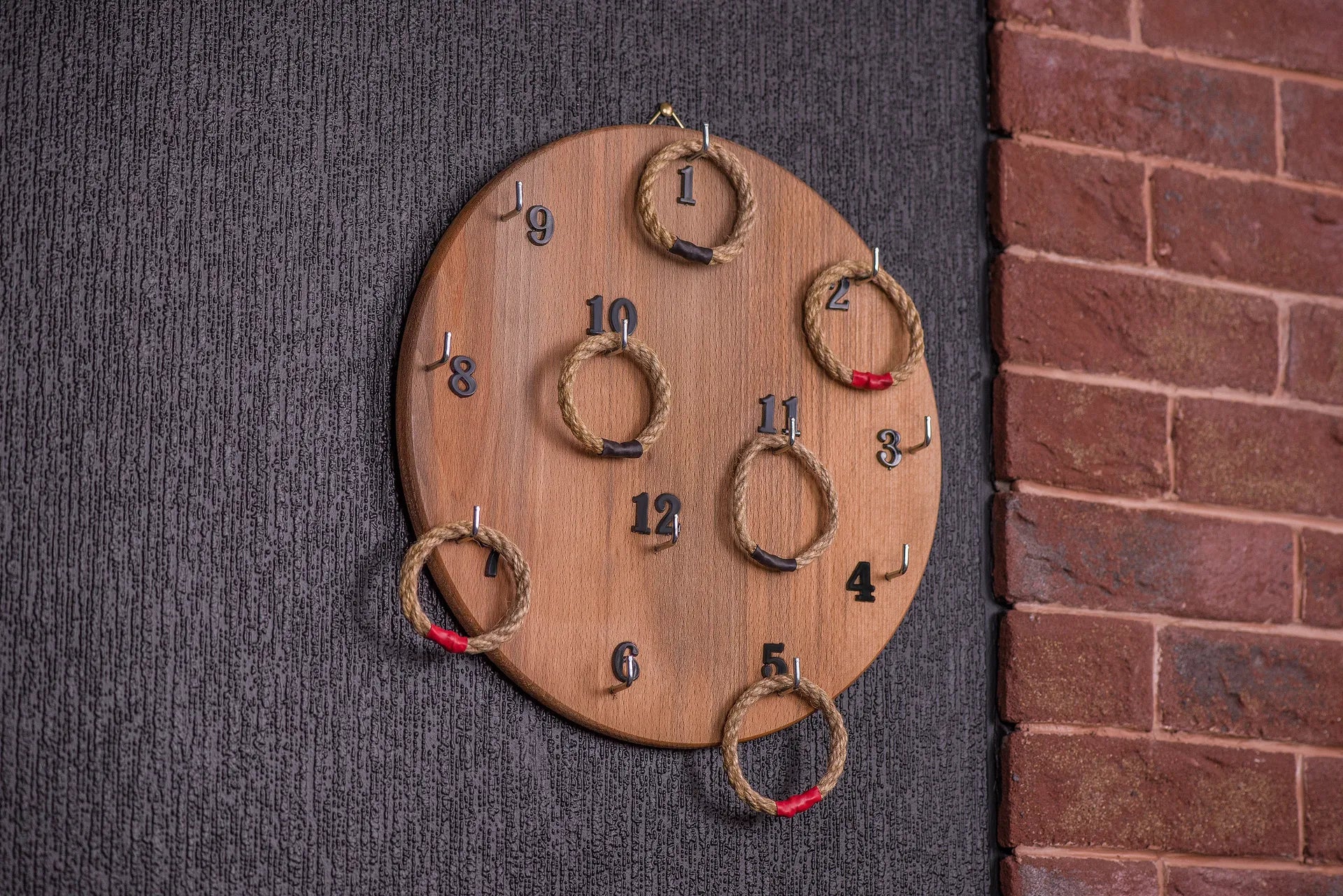 Wooden Board Hook Ring Toss Game for Kids & Adults - JTNLAB