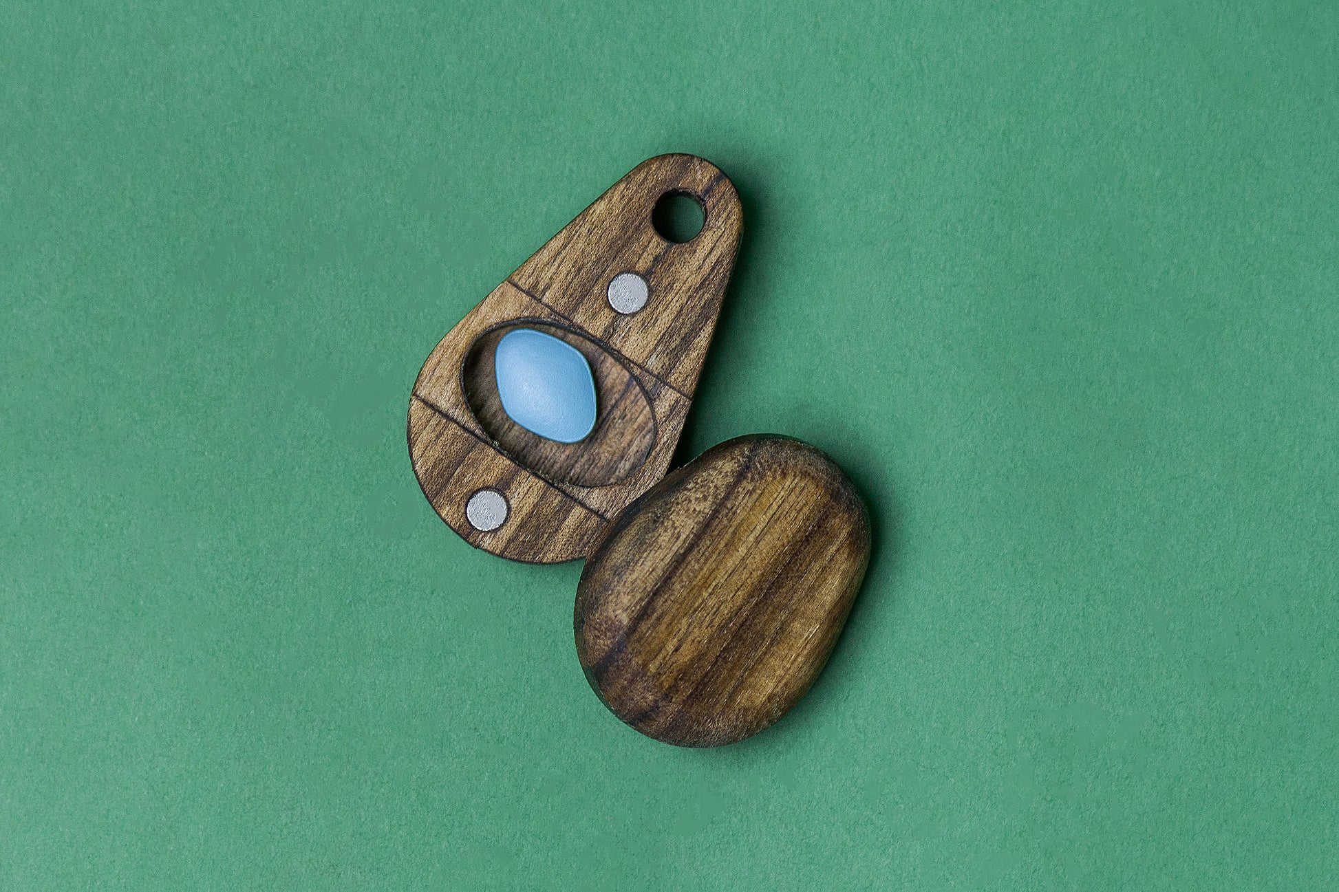 Wooden Pill Case Keychain - Daily Vitamin Travel Case - JTNLAB