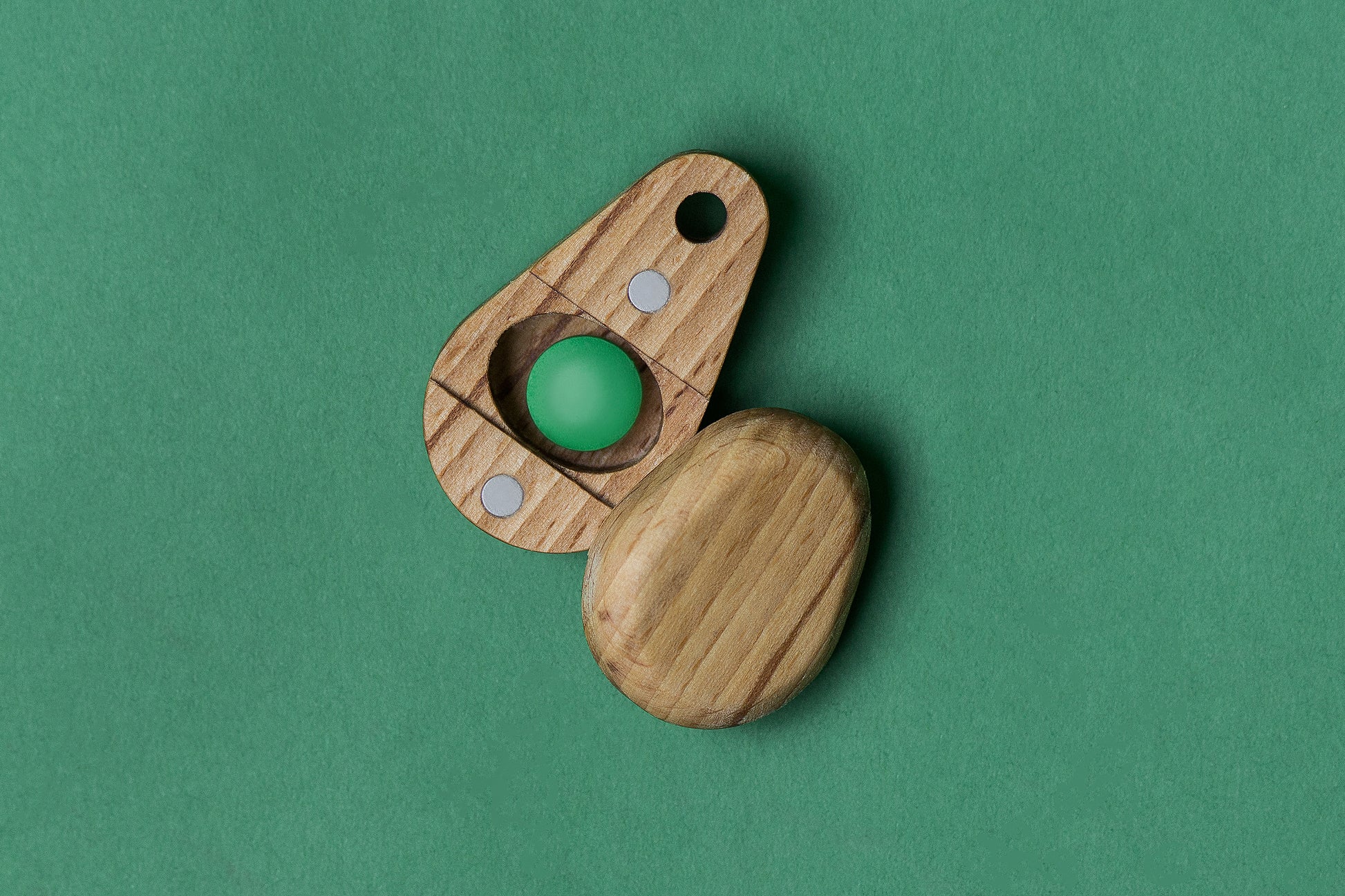 Wooden Pill Case Keychain - Daily Vitamin Travel Case - JTNLAB