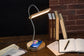 Wooden Desk LED Lamp/USB Charger Flexible Goose Neck Study Table Lamp