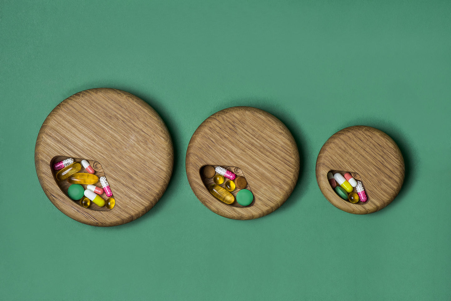 Wooden Travel Pill Box 2-4 Day & Night - JTNLAB