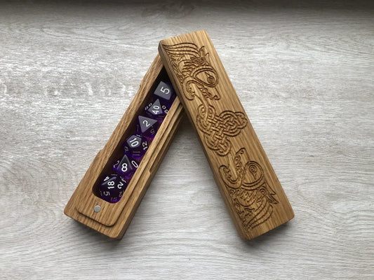 Carved Wooden Tiki Dice Box Set - JTNLAB