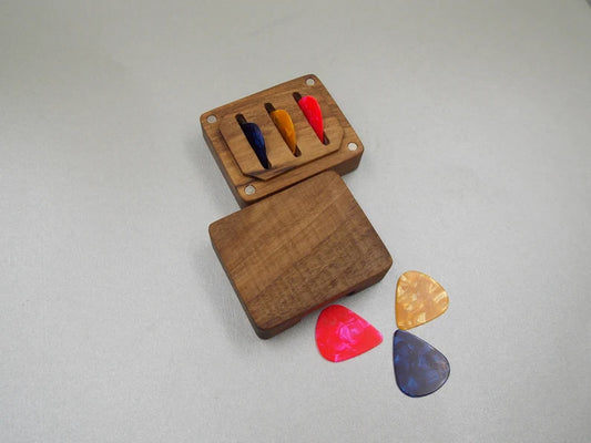 Custom Personalized Wooden Guitar Pick Box - JTNLAB
