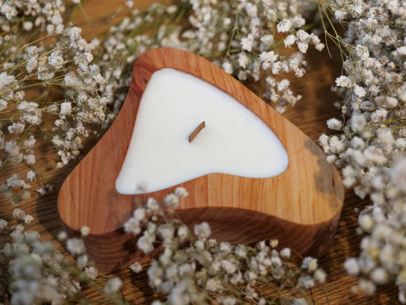 Dough Bowl Candle. Soy Wax Candles 4 oz Wooden Wick Candles - JTNLAB