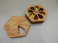 Honeycomb Pill Box Seven Day Pill Organize Wooden Case 8 - JTNLAB