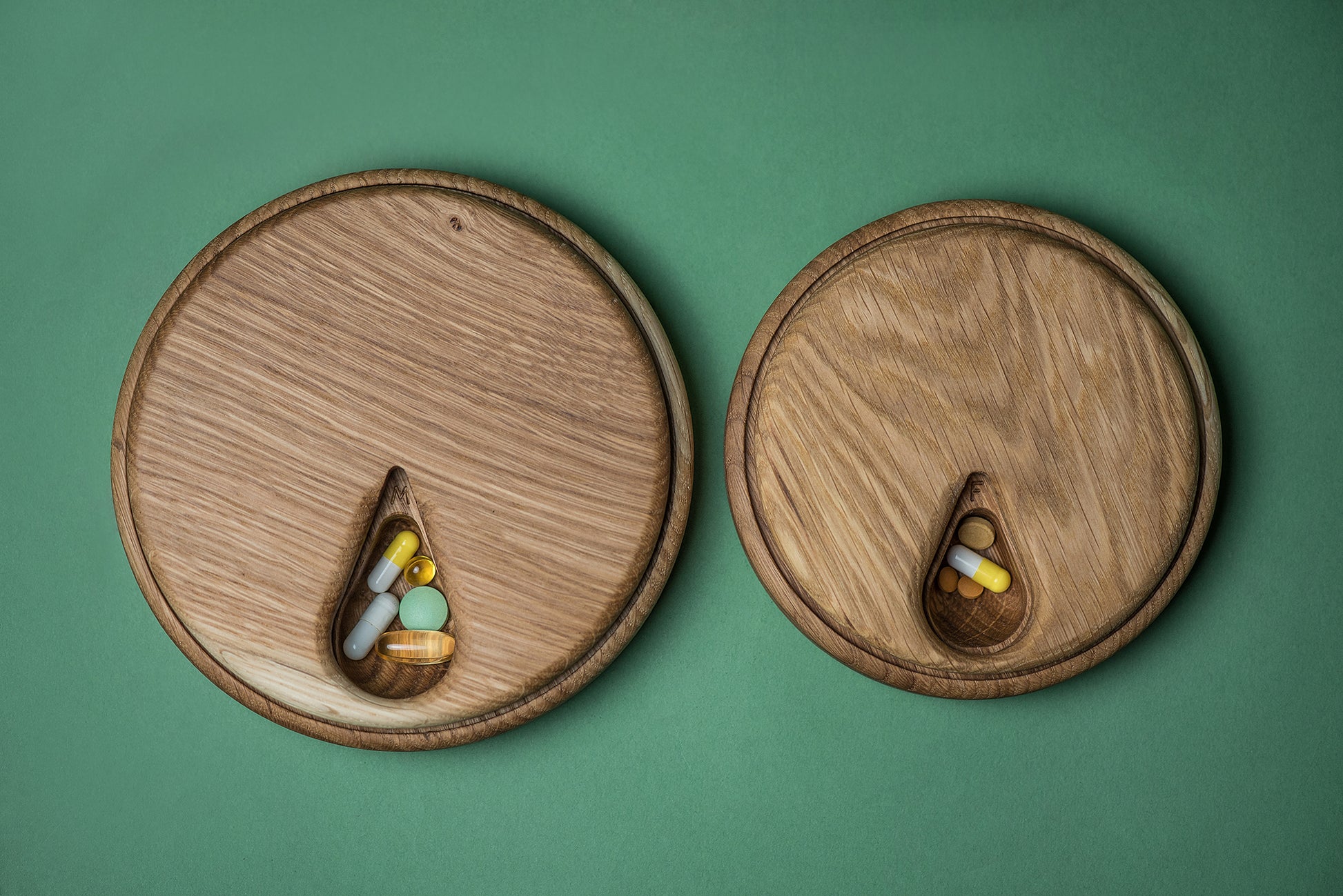Pill Case Organizer Natural Wood Weekly Pill Box 3 - JTNLAB