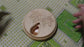 ROUND WOODEN PILL BOX - MAPLE LEAVES