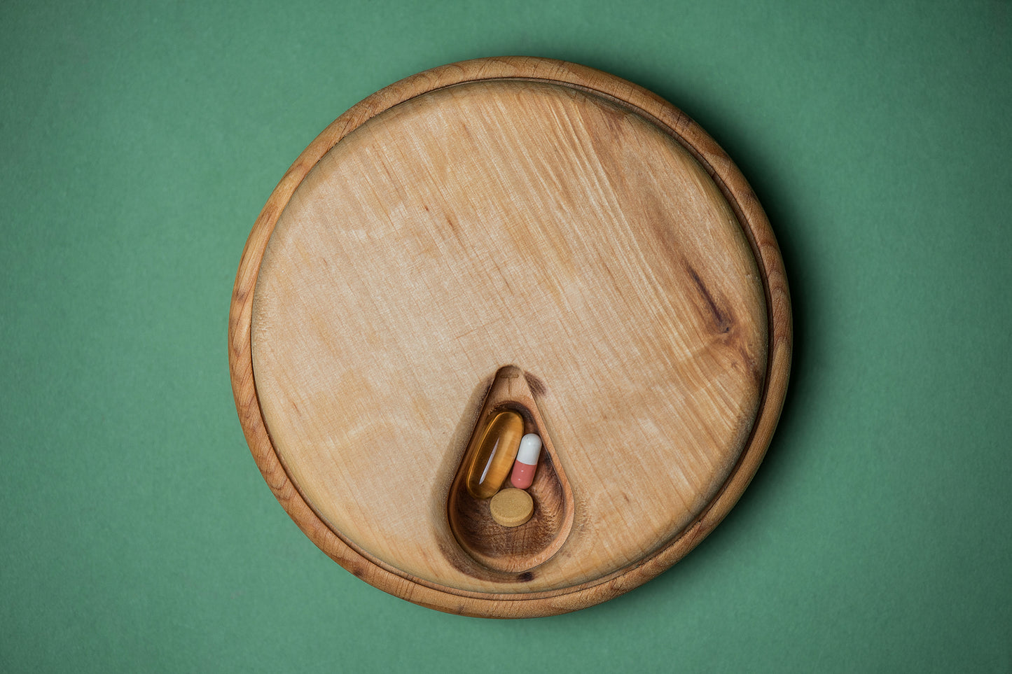 Pill Case Organizer Natural Wood Weekly Pill Box 3 - JTNLAB