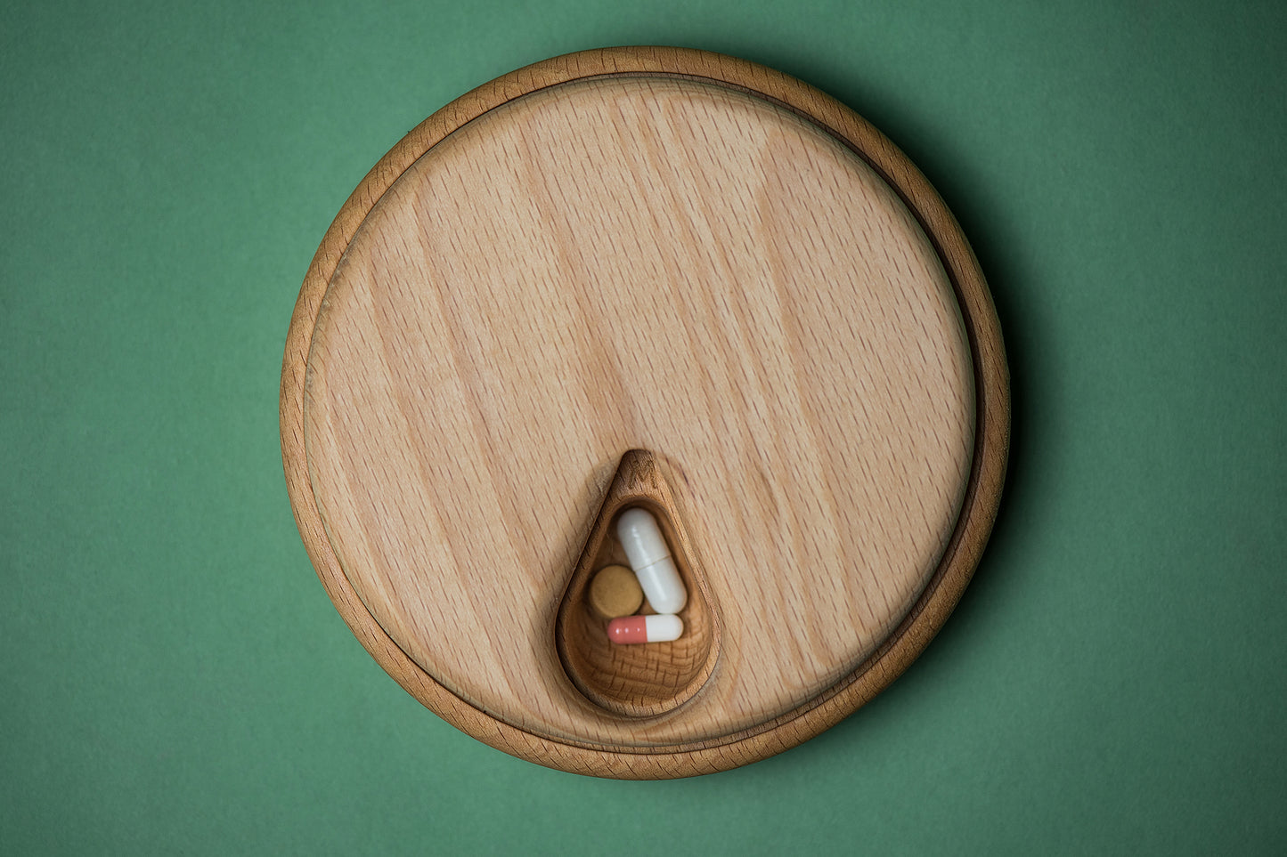 Pill Case Organizer Natural Wood Weekly Pill Box 3 - JTNLAB