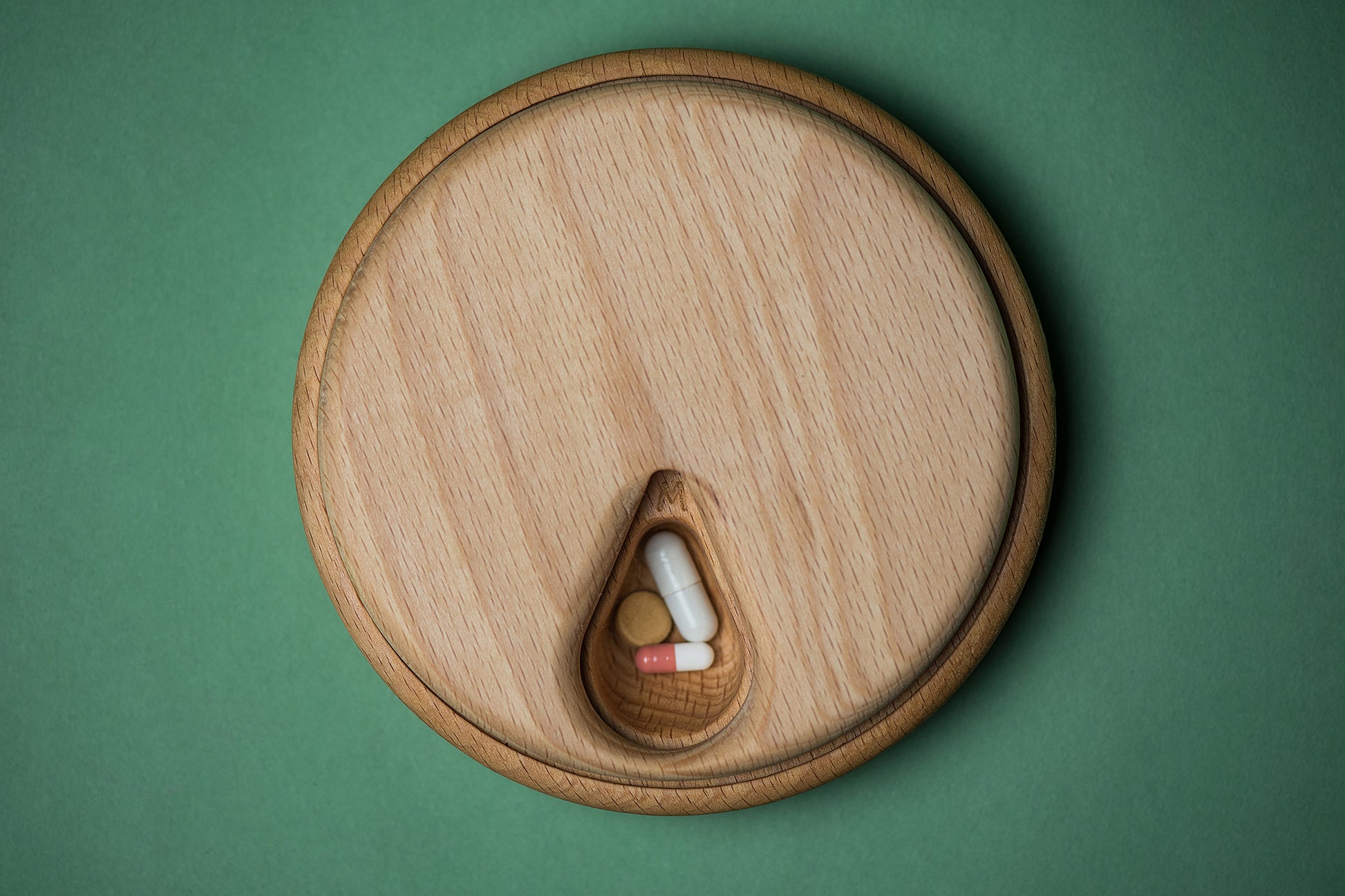 Pill Case Organizer Natural Wood Weekly Pill Box 3 - JTNLAB