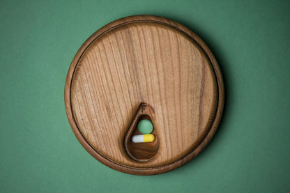 Pill Case Organizer Natural Wood Weekly Pill Box 3 - JTNLAB