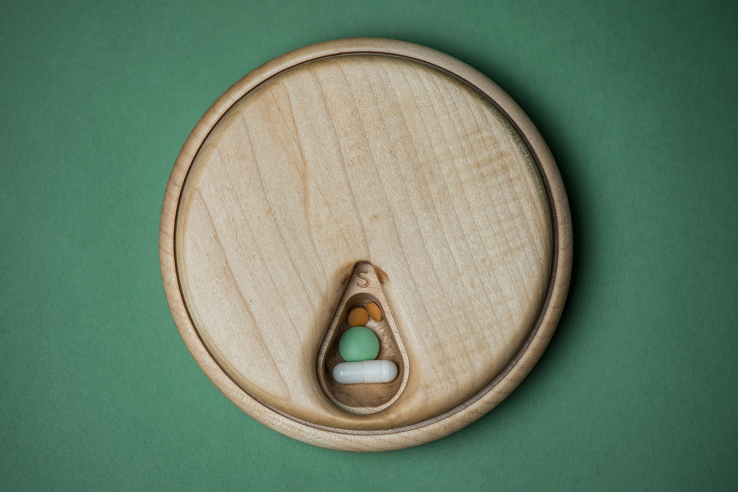 Pill Case Organizer Natural Wood Weekly Pill Box 3 - JTNLAB