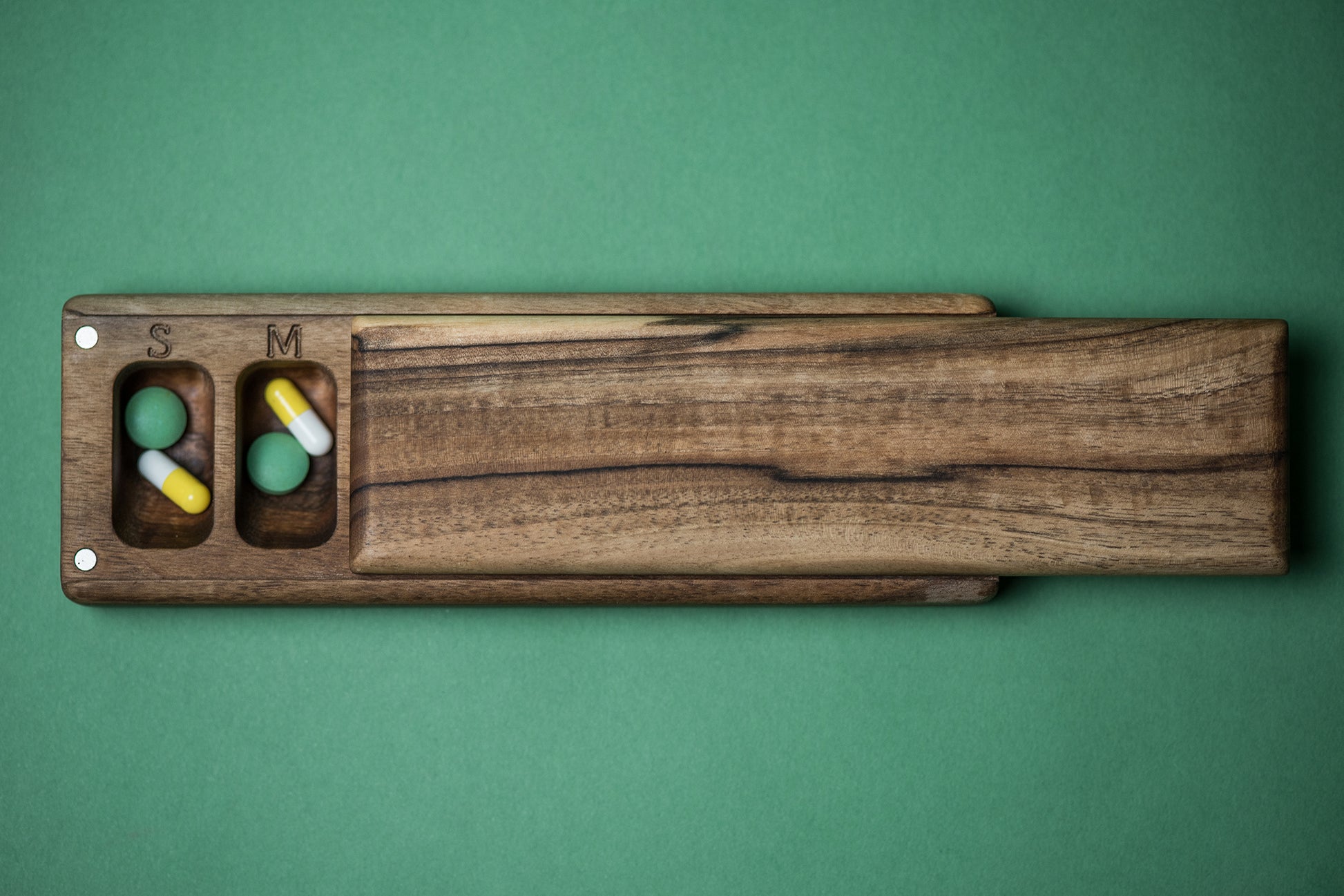 Pill Case Organizer Natural Wood Wooden Pill Box 7 Day - JTNLAB