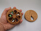 ROUND WEEKLY POCKET PILL BOX  - NATURAL WOOD - JTNLAB