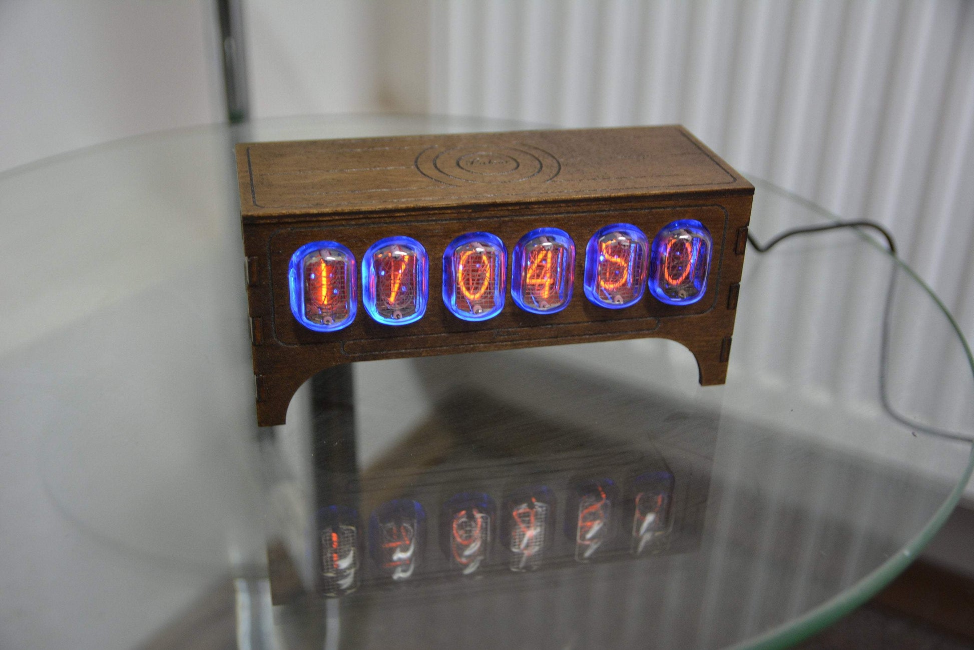 JTNlab Nixie Tube Clock 6xIN12 Bedroom clock Bedside Wooden Home Decor Soviet Clock Table Clock Gift Christmas Boyfriend Gift For Him