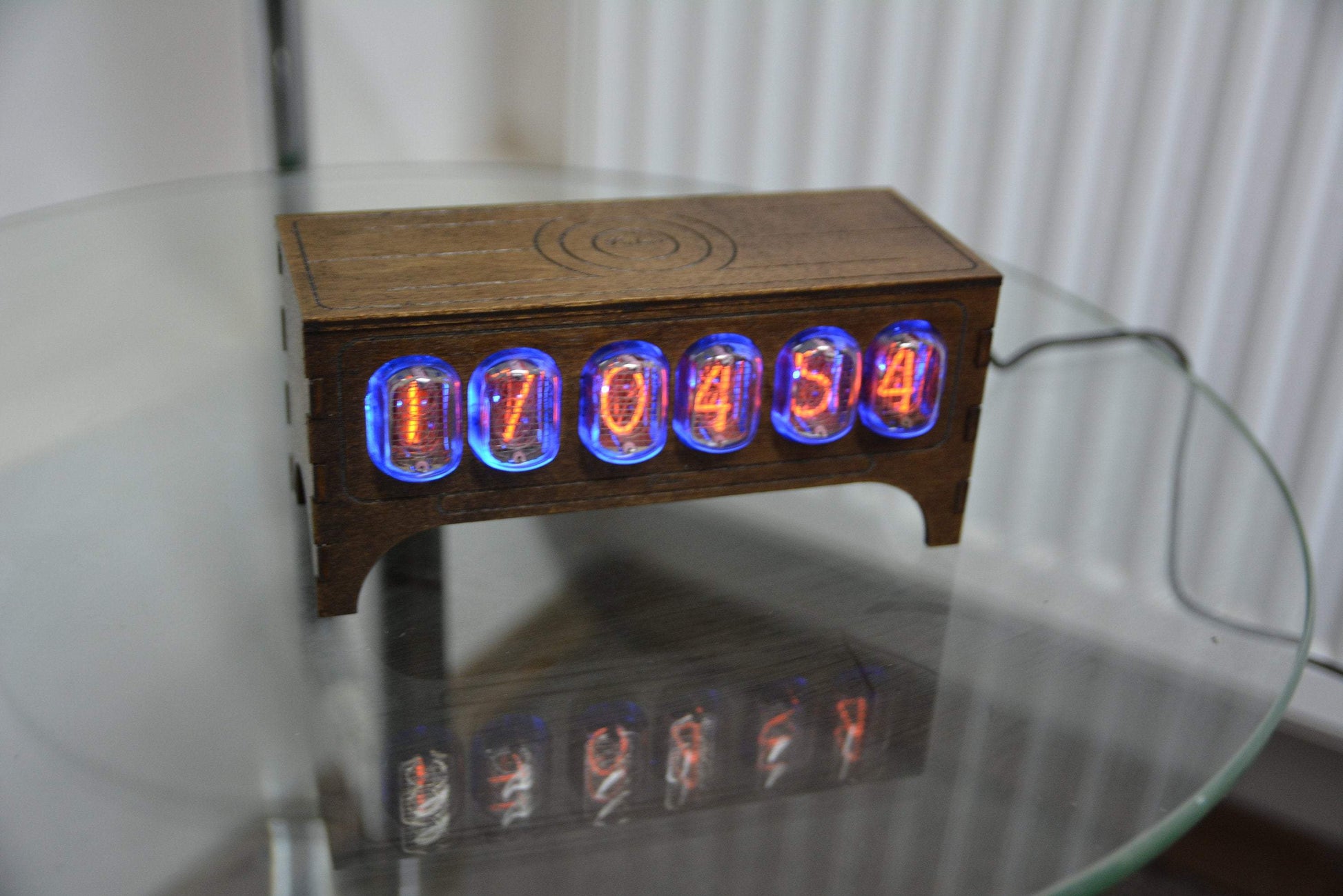 JTNlab Nixie Tube Clock 6xIN12 Bedroom clock Bedside Wooden Home Decor Soviet Clock Table Clock Gift Christmas Boyfriend Gift For Him