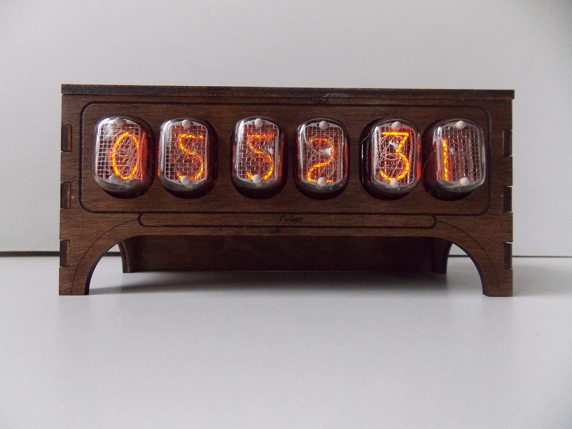 JTNlab Nixie Tubes Clock 6xIN12 Russian Wooden Home Decor Dieselpunk Soviet Table Christmas Boyfriend Gift For Him Free Shipping