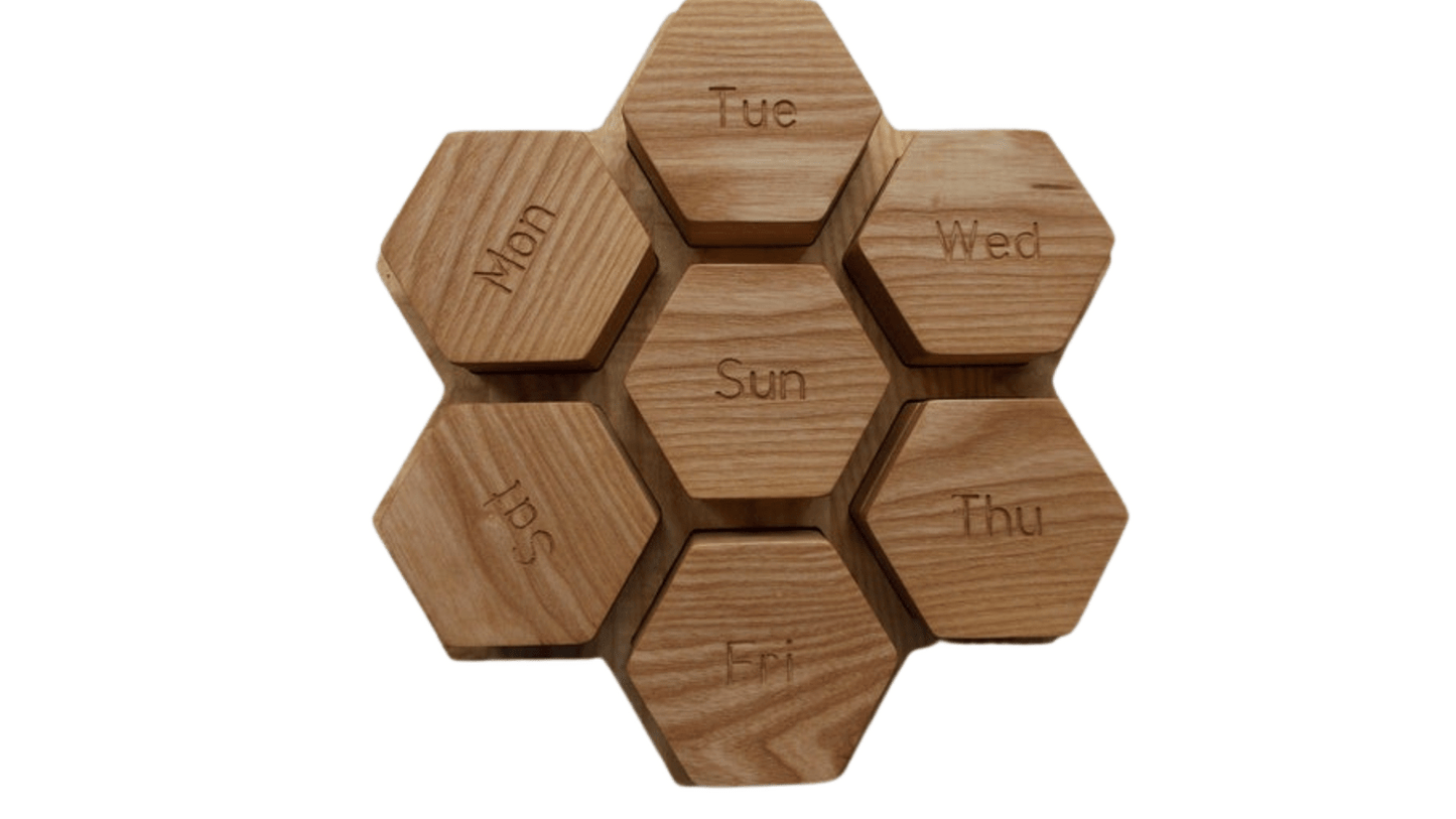 JTNlab PILLBOX 1 TIME DAILY MODULAR PILL BOX - HONEYCOMB V1