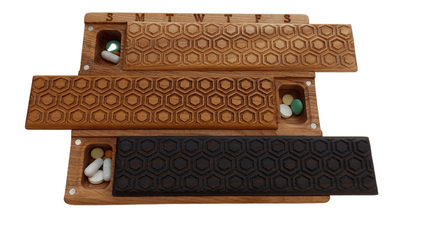 3 TIMES A DAY WEEKLY PILL ORGANIZER - HONEYCOMB | jtnlab
