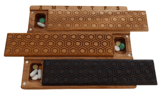 3 TIMES A DAY WEEKLY PILL ORGANIZER - HONEYCOMB - HONEYCOMB