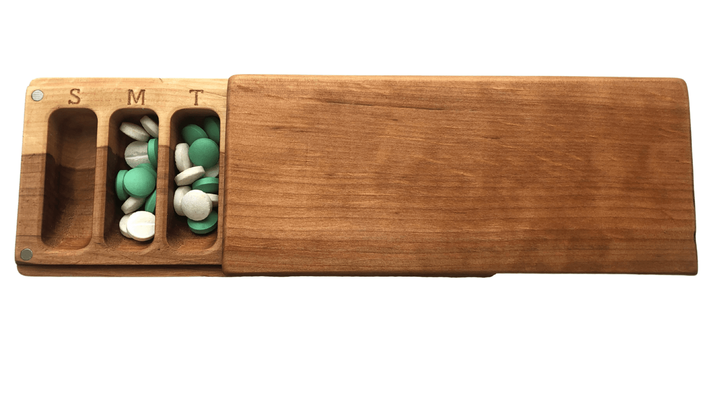 JTNlab PILLBOX Alder / Please Select BIG WOODEN PILL BOX - NATURAL WOOD