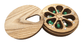 JTNlab PILLBOX Ash / Add Initials (+$10.00) / External Lid ROUND WEEKLY PILL BOX  - NATURAL WOOD