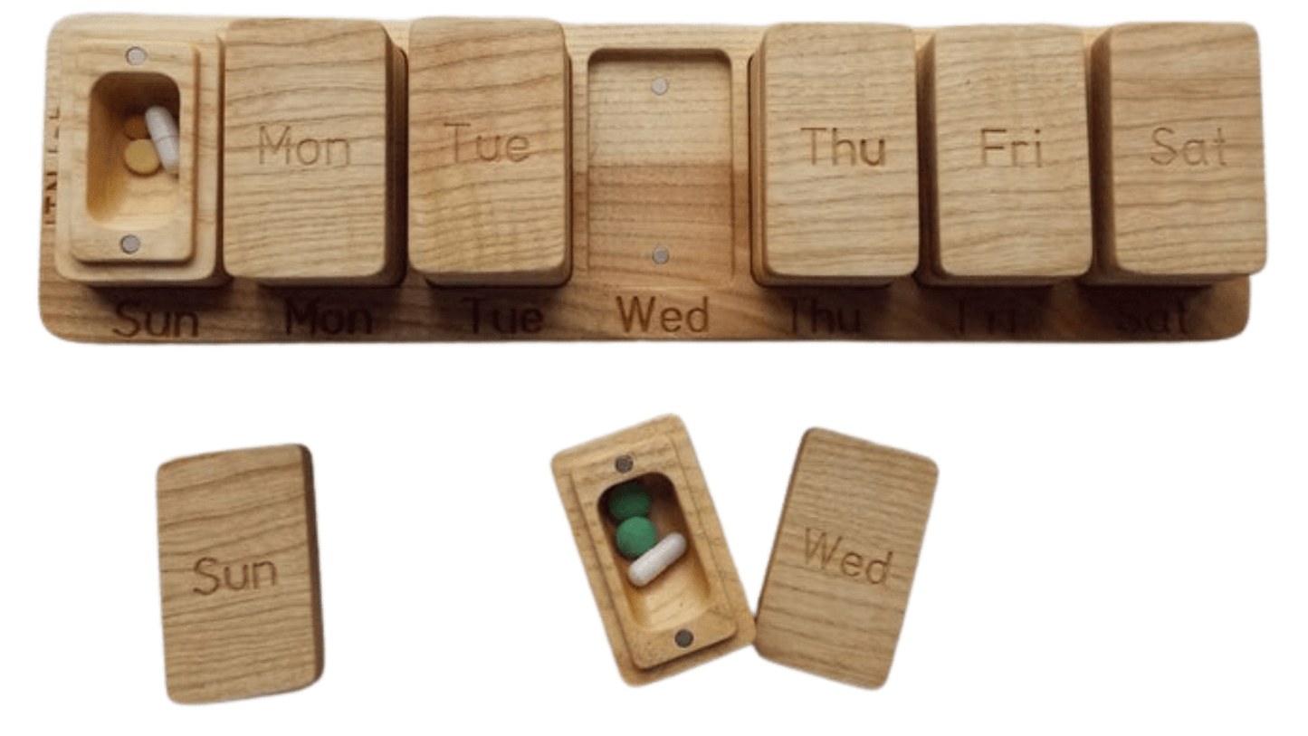 JTNlab PILLBOX Ash / No Personalization 1 TIME DAILY MODULAR PILL BOX